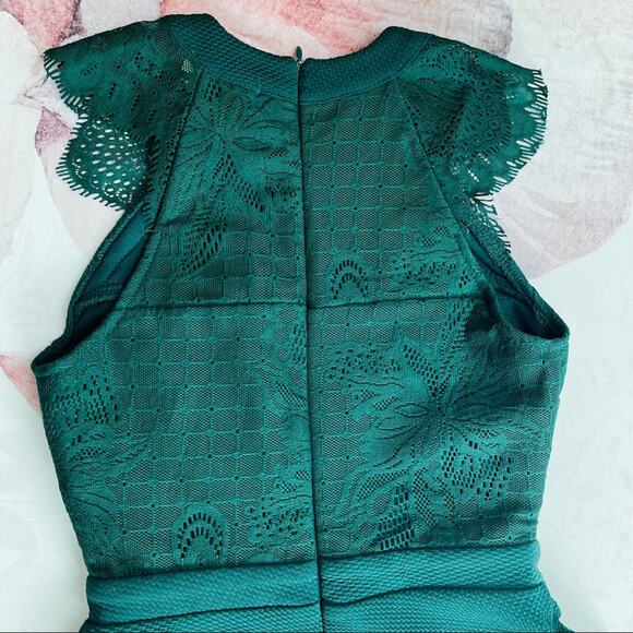 Altar'd State Dark Green Lace Bodice, Textured Skirt XS - Picture 8 of 9